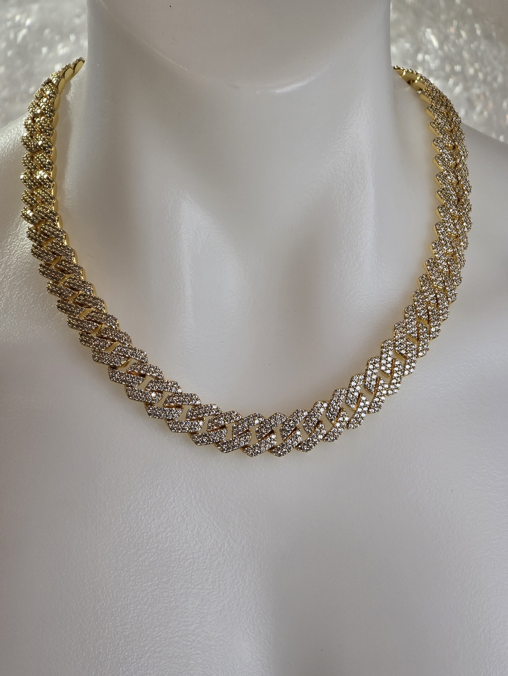 Luxury 14mm 2-Row Cubana Link Chain - 18K Gold Plated 5x plating E-COATING- 20"